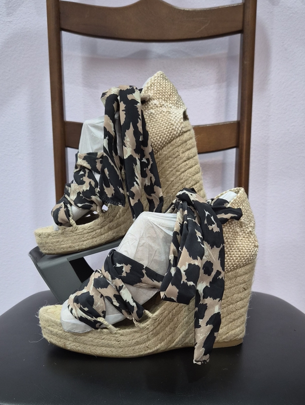 Castaner × Diane Von Furstenberg Leopard-Pattern Espadrille Wedge Sandals